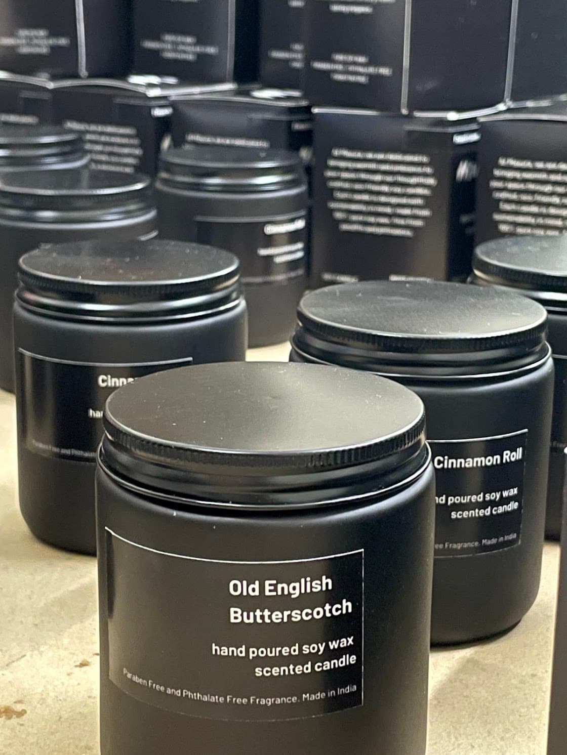 Black Matte Straight Sided Jar Candles