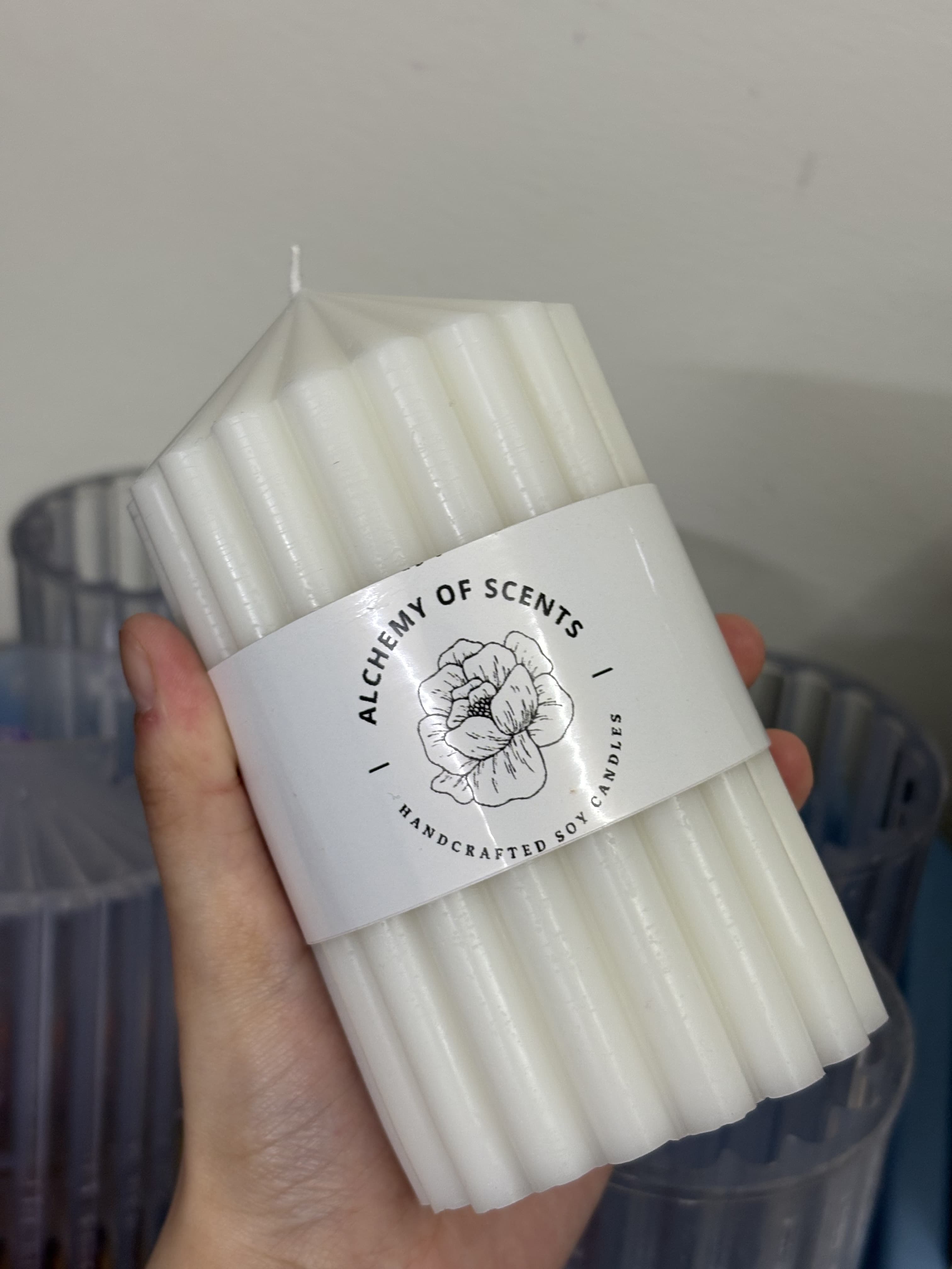 Geometric Pillar Candles